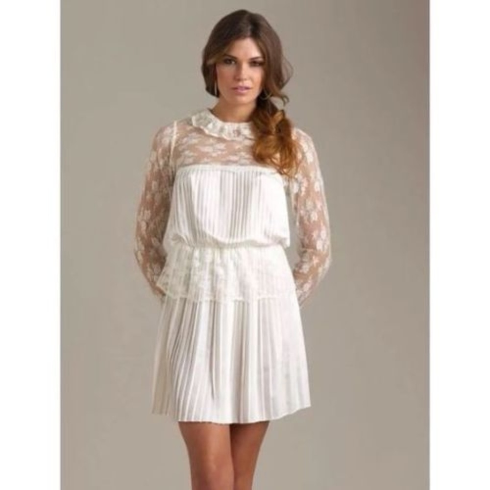 Free People Lace Young Victorian Pleated Dress 2